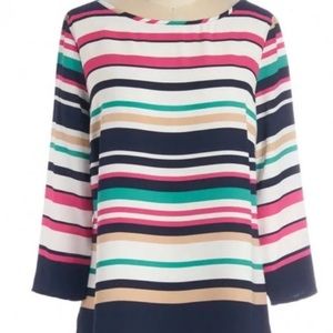 ModCloth Pink Owl 3/4 Sleeve All in Flavor Mocha S